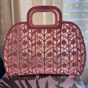 NEW small jelly flower bag- pink